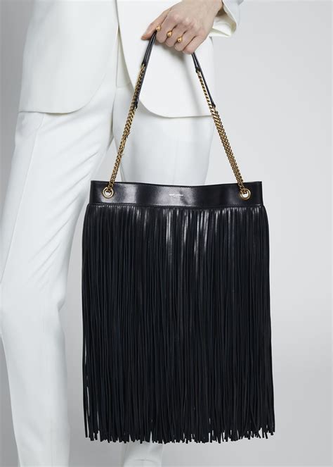 SAINT LAURENT Grace fringed leather